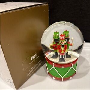 Pier 1 Nutcracker Musical Snow Globe